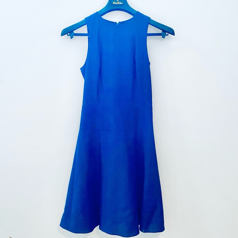 Tall J. Crew A-line navy wool dress, 0T